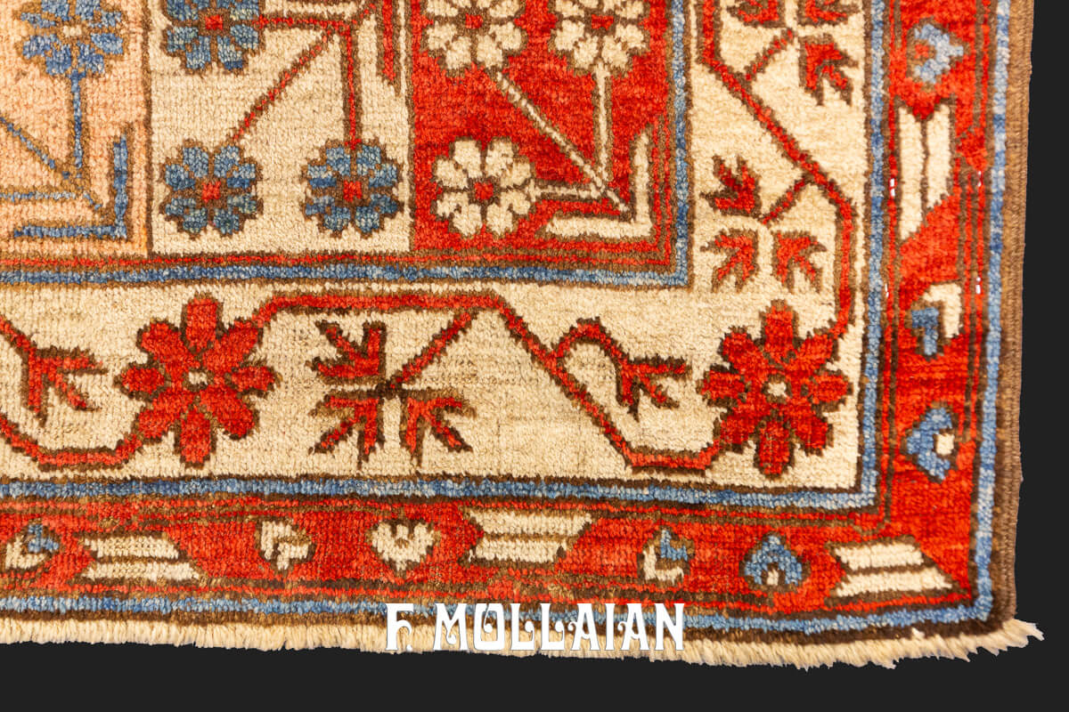 Antique Khotan Rug Red/Blue Color n°:962698